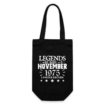 November 1975 | birthday 1975 legends are born - Sac à bouteille - noir - Devant