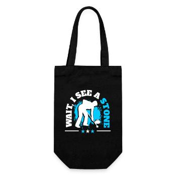 Curling Ice Sports - Gift Bag for Bottles - black - Front