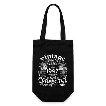 December 1997 | birthday 1997 Vintage December - Gift Bag for Bottles - black - Front