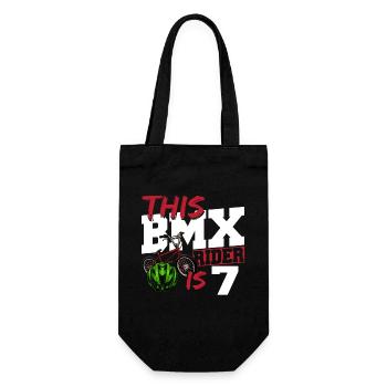 Dieser Bmx-fahrer Ist 7 Coole Fahrrad Kinder 7. - Geschenkbeutel für Flaschen - Schwarz - Vorne