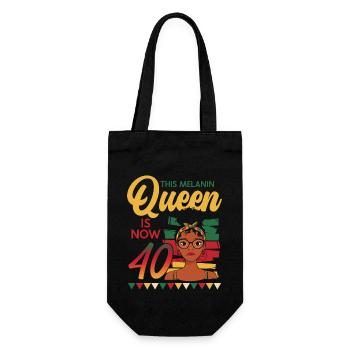 Cette reine de la mélanine a maintenant 40 ans, 40e anniversaire - Sac à bouteille - noir - Devant