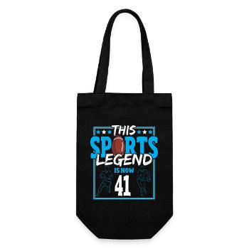 This sports legend is now 41st, rugby game 41st - Gift Bag for Bottles - black - Front