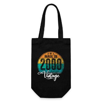 Vintage Fabriqué en 2000 Année de naissance 2000 Anniversaire - Sac à bouteille - noir - Devant