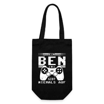 ben Gaming Konsole PC Gamer Geschenk - Geschenkbeutel für Flaschen - Schwarz - Vorne