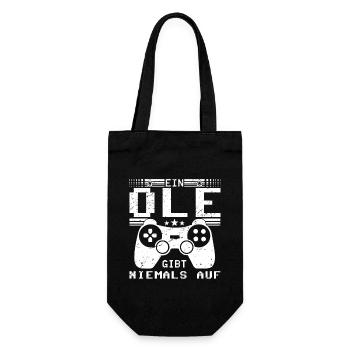 Ole Gaming Konsole PC Gamer Geschenk - Geschenkbeutel für Flaschen - Schwarz - Vorne