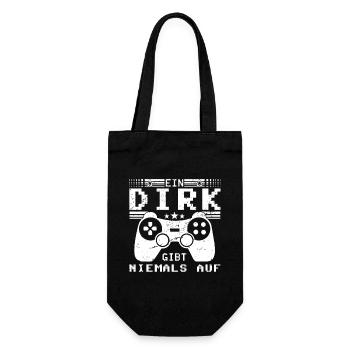 Dirk Gaming Konsole PC Gamer Geschenk - Geschenkbeutel für Flaschen - Schwarz - Vorne