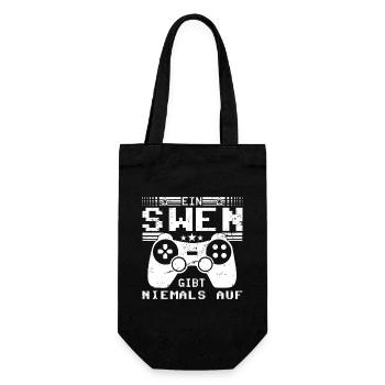 Swen Gaming Konsole PC Gamer Geschenk - Geschenkbeutel für Flaschen - Schwarz - Vorne