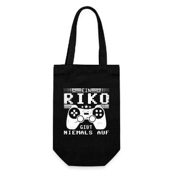 Riko Gaming Konsole PC Gamer Geschenk - Geschenkbeutel für Flaschen - Schwarz - Vorne