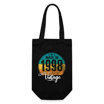Vintage Made in 1998 Year of birth 1998 Birthday - Gift Bag for Bottles - black - Front