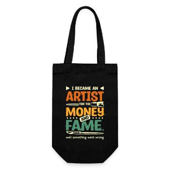 Funny Money and fame artist - Gift Bag for Bottles - black - Front