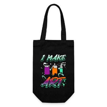 Artist painter I make art - Gift Bag for Bottles - black - Front