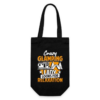 Glamping Camper Glamper - Gift Bag for Bottles - black - Front