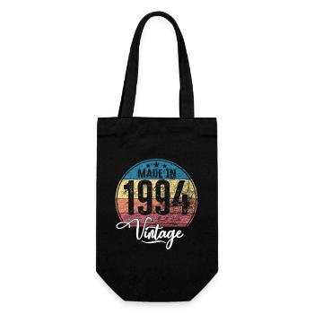 Vintage Made in 1994 Geburtsjahr 1994 Geburtstag - Geschenkbeutel für Flaschen - Schwarz - Vorne