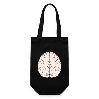 brain brain brain intelligence smart smart student university - Gift Bag for Bottles - black - Front