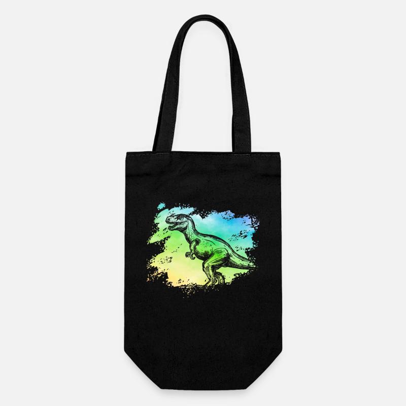 Dinosaurier - Geschenkbeutel für Flaschen - Schwarz