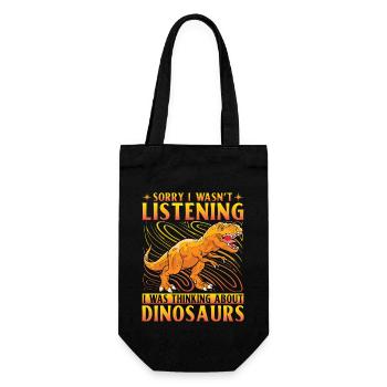 Sorry I wasn't listening I was thinking Dinosaurs - Gift Bag for Bottles - black - Front