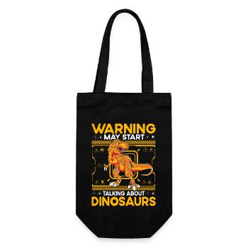 Avertissement peut commencer à parler des dinosaures - Sac à bouteille - noir - Devant