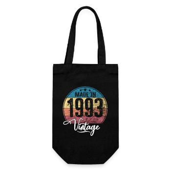 Vintage Made in 1993 Year of birth 1993 Birthday - Gift Bag for Bottles - black - Front