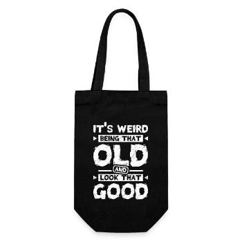 Old and look that good - Gift Bag for Bottles - black - Front
