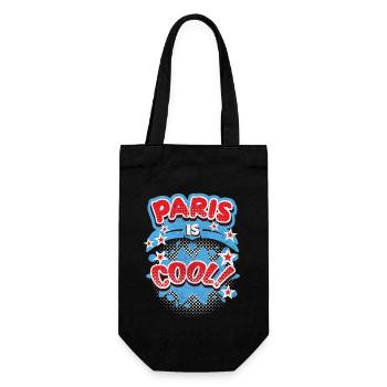 Paris-France, Ville-Paris, France Dicton - Sac à bouteille - noir - Devant