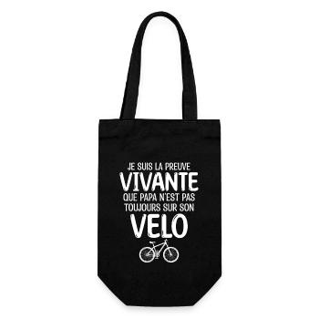Mon Papa fait du Vélo fêtes des pères !! - Sac à bouteille - noir - Devant
