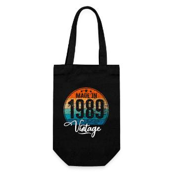 Millésime Fabriqué en 1989 Année de naissance 1989 Anniversaire - Sac à bouteille - noir - Devant
