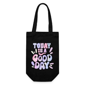 Bonne journée, disons, année-1970, design des années 70 - Sac à bouteille - noir - Devant