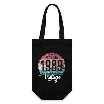 Millésime Fabriqué en 1989 Année de naissance 1989 Anniversaire - Sac à bouteille - noir - Devant