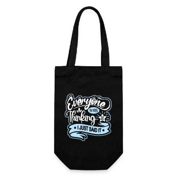 Funny saying, mind reading - Gift Bag for Bottles - black - Front