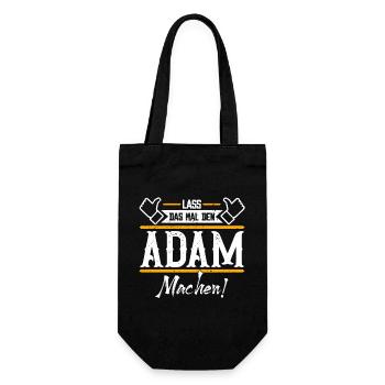 Adam Geschenkidee Geschenk Geburtstag - Geschenkbeutel für Flaschen - Schwarz - Vorne