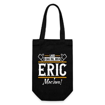 Eric Geschenkidee Geschenk Geburtstag - Geschenkbeutel für Flaschen - Schwarz - Vorne