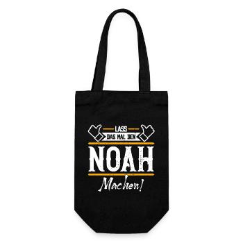 Noah Geschenkidee Geschenk Geburtstag - Geschenkbeutel für Flaschen - Schwarz - Vorne