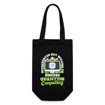 Quantencomputer Quantenmechanik - Geschenkbeutel für Flaschen - Schwarz - Vorne