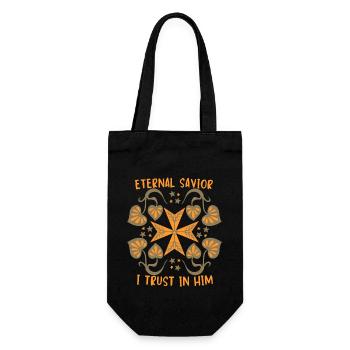Jésus-Christ, Jésus Croix de Malte Disant - Sac à bouteille - noir - Devant