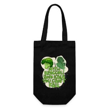 Brocoli et chou frisé drôle de dicton - Sac à bouteille - noir - Devant