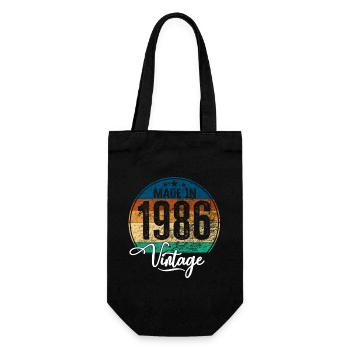 Millésime Fabriqué en 1986 Année de naissance 1986 Anniversaire - Sac à bouteille - noir - Devant