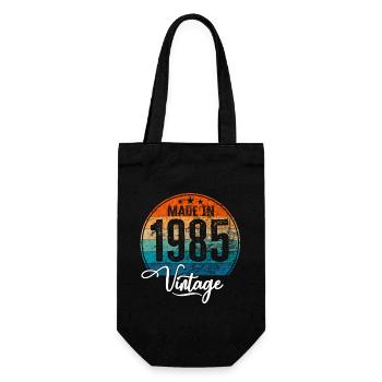 Vintage Made in 1985 Year of birth 1985 Birthday - Gift Bag for Bottles - black - Front