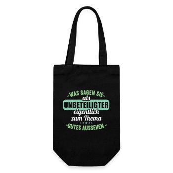 Was sagen Sie als Unbeteiligter Thema Aussehen - Geschenkbeutel für Flaschen - Schwarz - Vorne