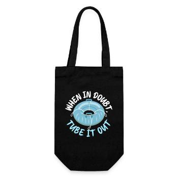 Snow Tubing Winter - Gift Bag for Bottles - black - Front