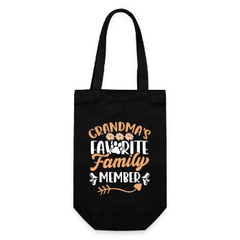 Member Doggie Paw Pet Grandma Dog Lovers - Gift Bag for Bottles - black - Front
