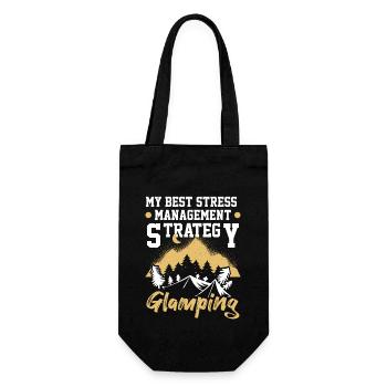 Glamping Camping Glamper - Gift Bag for Bottles - black - Front