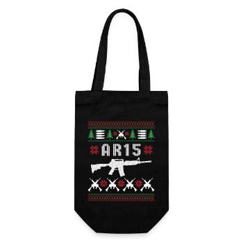 AR15 Ugly Christmas - Gift Bag for Bottles - black - Front
