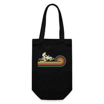 Snowmobile Snowmobiling sled motor sled - Gift Bag for Bottles - black - Front