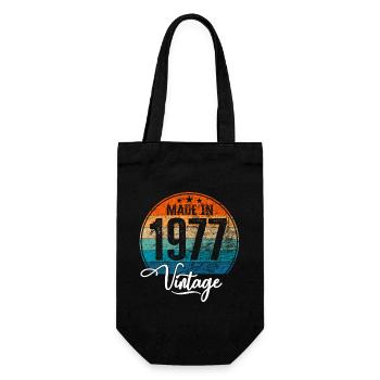 Vintage Fabriqué en 1977 Année de naissance 1977 Anniversaire - Sac à bouteille - noir - Devant