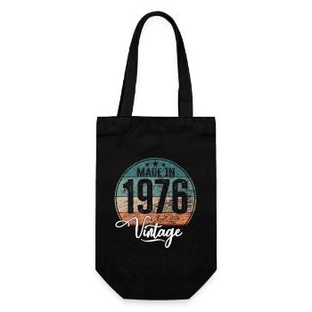 Vintage Made in 1976 Year of birth 1976 Birthday - Gift Bag for Bottles - black - Front