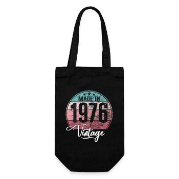 Vintage Made in 1976 Year of birth 1976 Birthday - Gift Bag for Bottles - black - Front