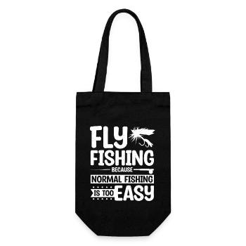 La pêche à la mouche normale est facile - Sac à bouteille - noir - Devant