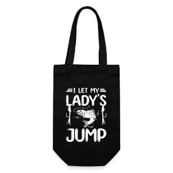 I let my lady's jump fly fishing - Gift Bag for Bottles - black - Front