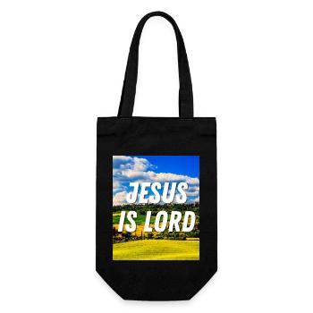 Jesus Is Lord - Christian Quote - Gift Bag for Bottles - black - Front