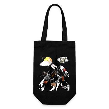 Wilderness Forest Animals Nature Nature Lovers Biologist Eco - Gift Bag for Bottles - black - Front